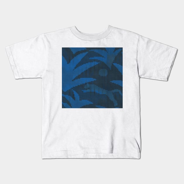 Criss Cross Stitch / Moody Night in the Jungle Kids T-Shirt by matise